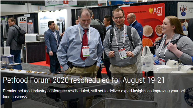Petfood Forum 2020 rescheduled for August
